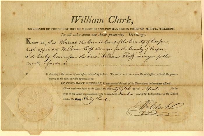 Willam Clark Signed Document